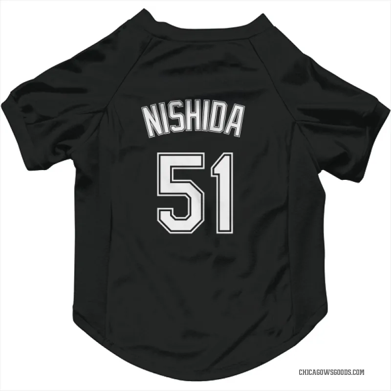Rikuu Nishida  Black Chicago White Sox  Cat & Dog Pet Jersey
