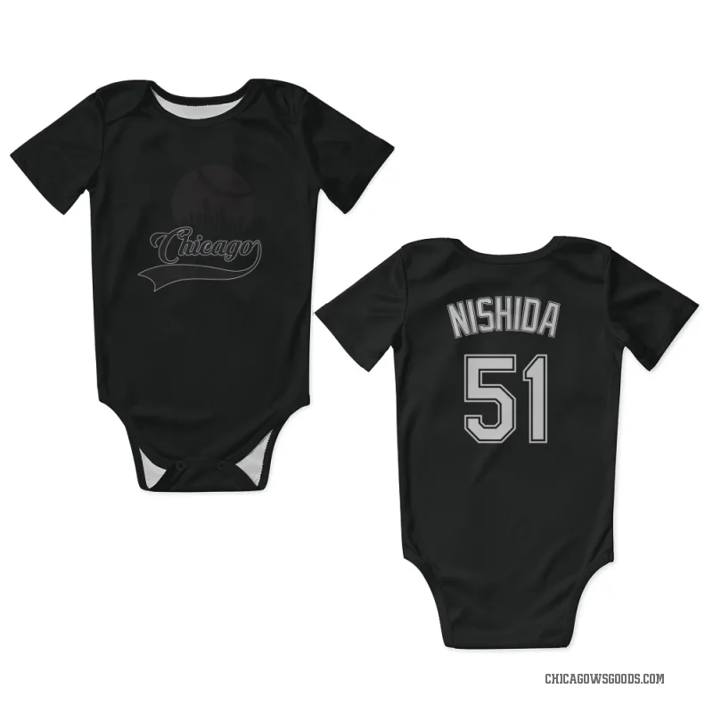 Rikuu Nishida  Black Chicago White Sox  Newborn & Infant Bodysuit