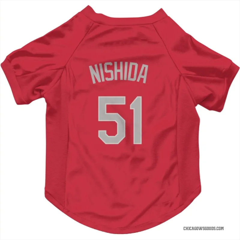 Rikuu Nishida  Red Chicago White Sox  Cat & Dog Pet Jersey