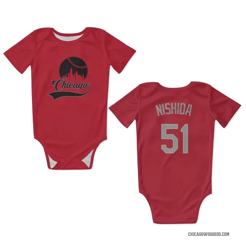 Rikuu Nishida  Red Chicago White Sox  Newborn & Infant Bodysuit