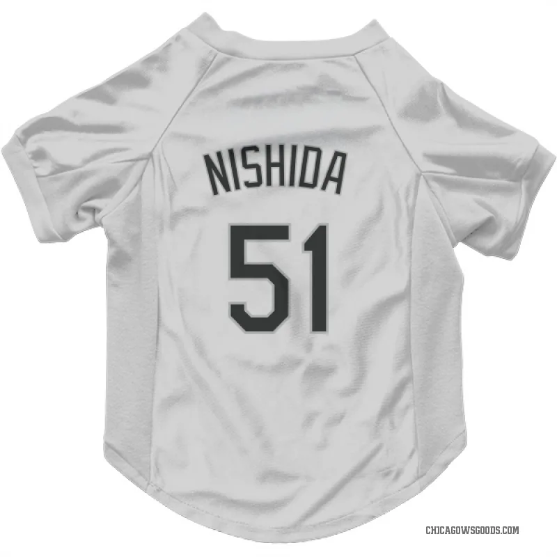 Rikuu Nishida  White Chicago White Sox  Cat & Dog Pet Jersey